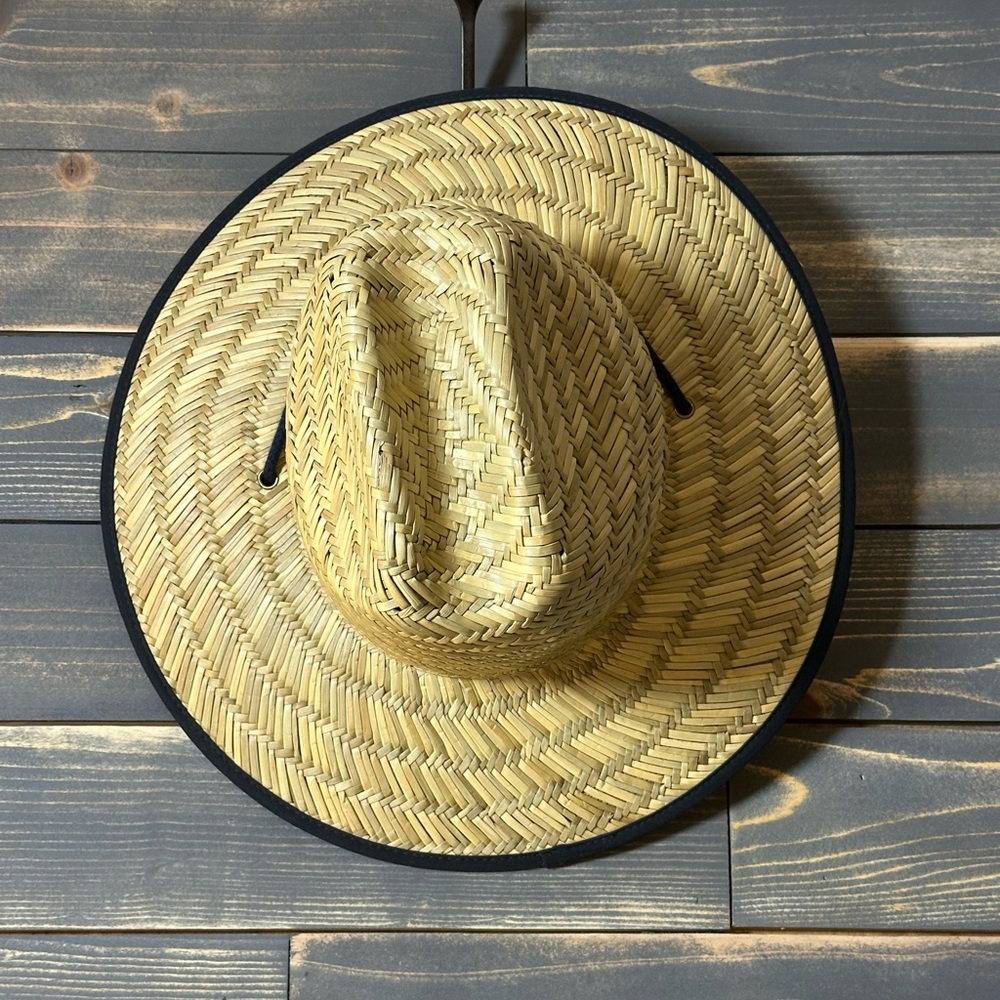 Unisex Travis Mathew Natural Straw Hat with Dark Band *